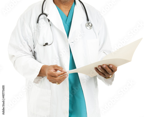 Photo: Ethnic Male Doctor with File Ethnic Male Doctor with File