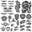 tribal tattoo set