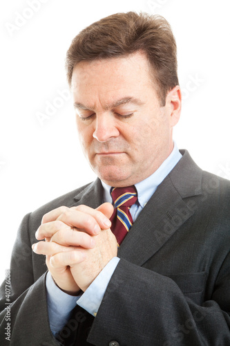 Photo: Stock Photo of Businessman Praying Stock Photo of Businessman Praying