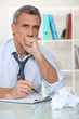 Man making himself sick from stress
