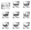Vector: Metal Transport Icons Metal Transport Icons