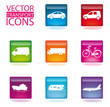 Vector: Color Transport Icons Color Transport Icons
