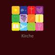 Vektor: Kirche - Karte Kirche - Karte