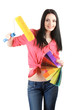 Beautiful young woman decorator Beautiful young woman decorator