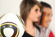 German supporters with soccer ball German supporters with soccer ball