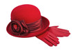 Ladies hat and gloves Ladies hat and gloves