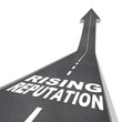 Rising Reputation - Road Arrow Up Improved Stature Opinion