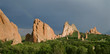 Photo: Rock formations reaching up through forest Rock formations reaching up through forest