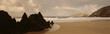 Rock formations on beach