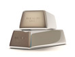 Two Silver Bars on White Background