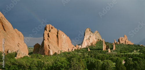 Photo: Rock formations reaching up through forest Rock formations reaching up through forest