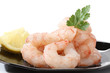 Pile of prawns over a black dish Pile of prawns over a black dish