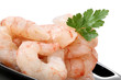 Pile of prawns over a black dish Pile of prawns over a black dish