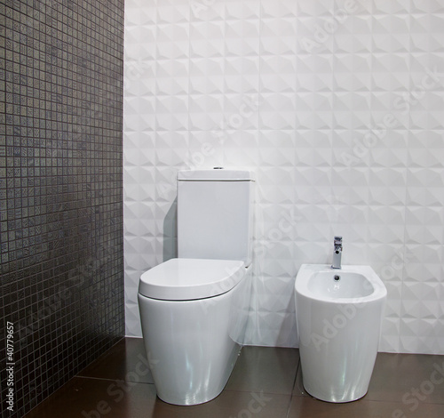 Photo: The toilet and bidet The toilet and bidet