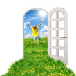 Open door leading to summer