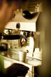 Coffee cup in espresso machine