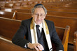 Rabbi sitting in synagogue