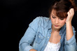 Depressed looking woman
