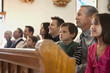 Congregation sitting in church