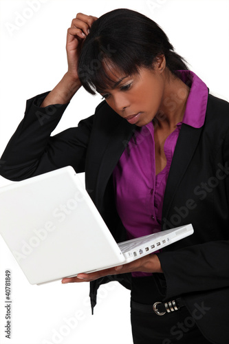 Photo: A bewildered businesswoman A bewildered businesswoman