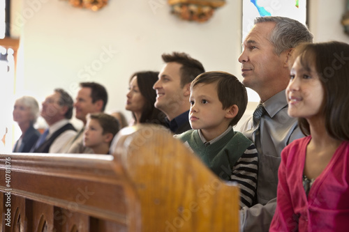 Photo: Congregation sitting in church Congregation sitting in church