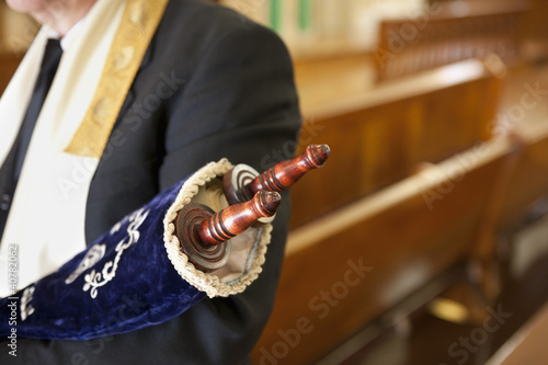 Photo: Close up of Torah scrolls Close up of Torah scrolls