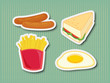 Fast food stickers