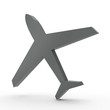 3d Icon Flugzeug schwarz