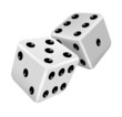 Vector: Two white dice Two white dice