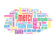 Nuage de Tags "MERCI" (thank you message carte remerciements)