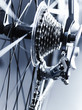 Close up of bicycle gears