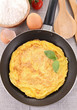 omelette in pan