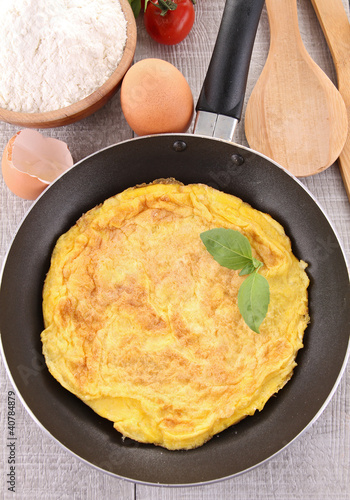 Photo: omelette in pan omelette in pan