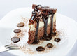 cream chocolate cake sweet food