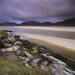 Tide pools on sandy beach