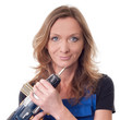 Frau mit Bohrmaschine - woman with drill