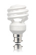 Energy Saving Lightbulb with Bayonet Bottom Isolated Energy Saving Lightbulb with Bayonet Bottom Isolated