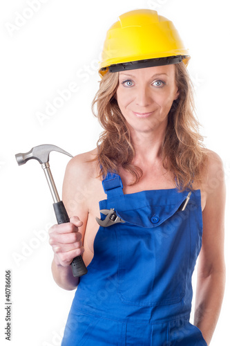 Photo: sexy worker with hammer sexy worker with hammer