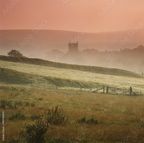 Photo: Rural landscape cloaked in fog Rural landscape cloaked in fog