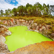 Devil's Bath volcanic crater, New Zealand