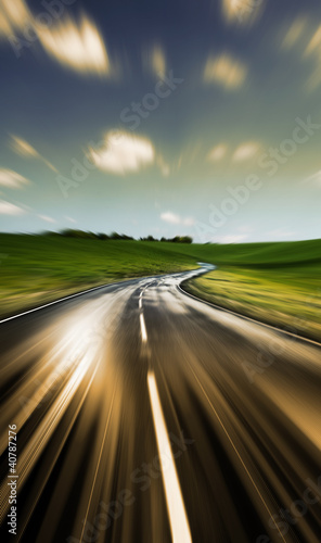 Photo: empty road ahead empty road ahead