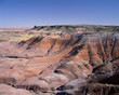Rock formations in desert landscape