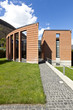 Photo: modern bricks house, surrounded by nature modern bricks house, surrounded by nature