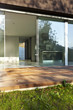 modern house, view of the interior from the patio