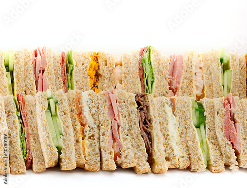 Photo: A Platter of Triangular Sandwiches A Platter of Triangular Sandwiches