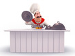 Happy Chef cooking vegetables