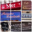 Collage restaurants de la mer à Honfleur