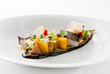 Foto: 3 x aubergine | adlerfisch | orangengelee 3 x aubergine | adlerfisch | orangengelee