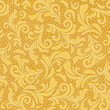 Floral ornament in gold yellow Floral ornament in gold yellow