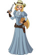 Wild west.  Young cowgirl